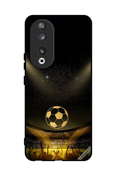 Covernex غطاء حماية لهاتف Honor 90، خلفية فيلم كرة قدم كلاسيكية باللون الأسود