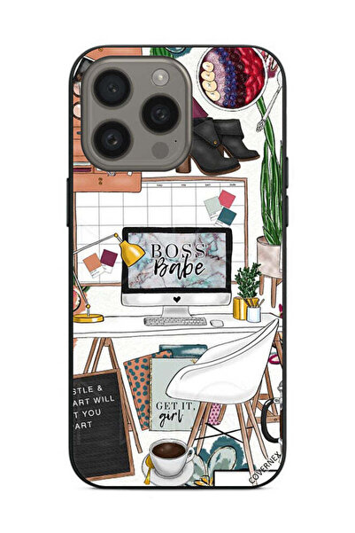 Covernex غطاء حماية لهاتف Apple iPhone 15 Pro Max - مشبك فني من Boss Babe