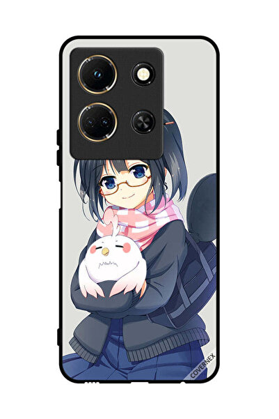 Covernex غطاء حماية لجهاز Infinix Note 30 - رسمة فتاة تحمل حيوانًا أليفًا