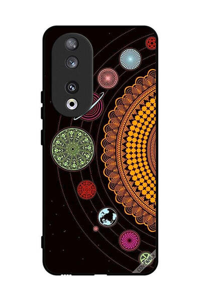 Covernex غطاء حماية لهاتف Honor 90 بتصميم فن النظام الشمسي ماندالا