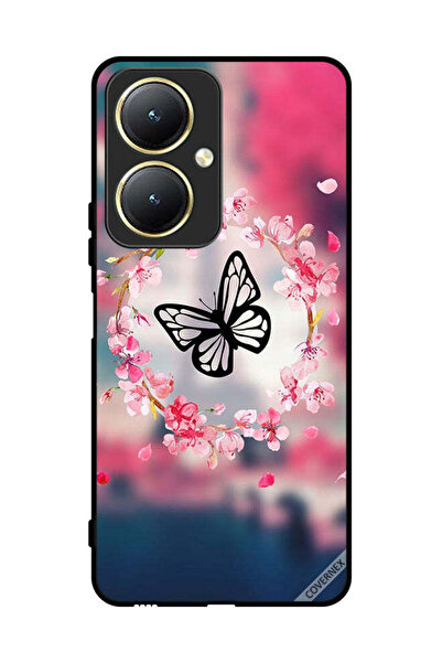 Covernex غطاء حماية لهاتف فيفو Y27 4G بتصميم فراشة وحلقات زهور