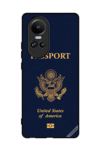 Covernex غطاء حماية لهاتف Oppo Reno10 Pro بنمط جواز السفر الأمريكي