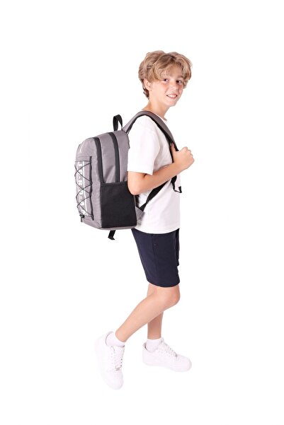 jordanair Jordan Air New Orlieans Gri Üç Bölmeli Okul, Günlük, Seyahat Sırt Çantası - Erkek - Q3157