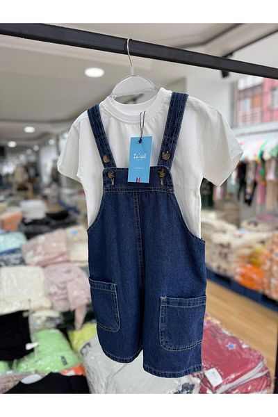 ZRA Vanilla Avenue Laciel Navy Blue Denim Unisex Jeans Salopet Jumpsuit