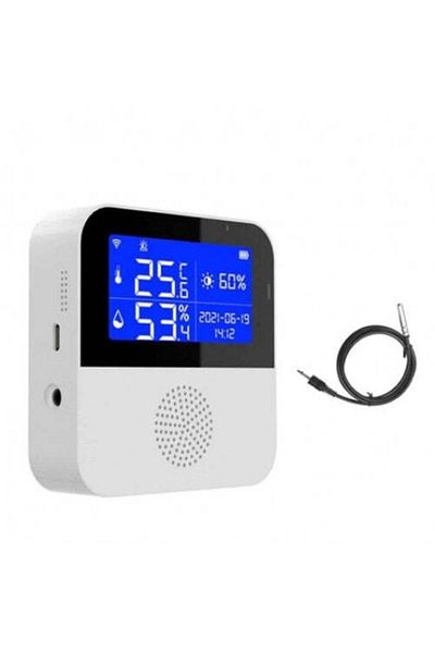 divendi-ro Smart Thermostat WiFi, Temperature and Humidity, LCD Display, Tuya Smart/Smart Life App - White