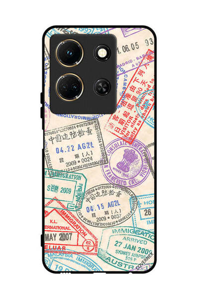 Covernex غطاء حماية لهاتف Infinix Note 30 بنمط طوابع السفر
