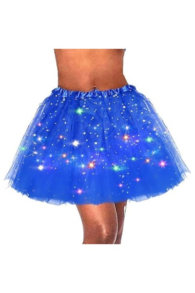 Ronyes Fusta pentru fete Ronyes, tutu de balet cu luminite, albastru, 40cm