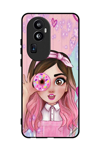 Covernex غطاء حماية لهاتف Oppo Reno 10 Pro Plus بتصميم فتاة محبة للدونات