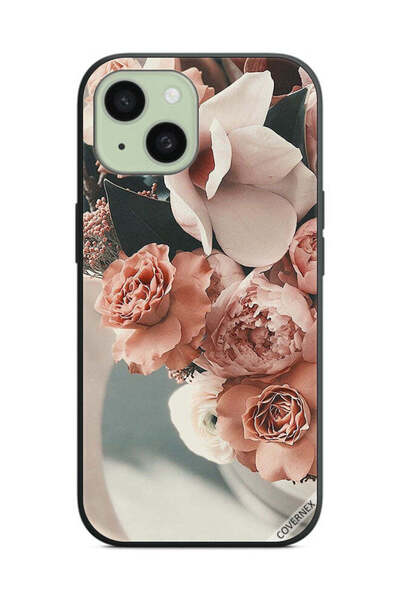 Covernex غطاء حماية لهاتف أبل آيفون 15 - باقة من أزهار الخوخ الجميلة