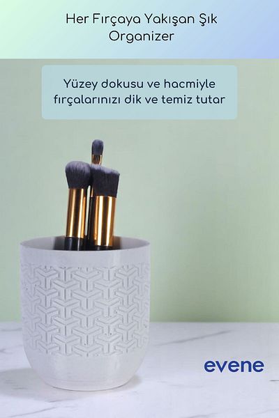 Evene Organizer μακιγιάζ Θήκη για πινέλο μακιγιάζ Organizer Organizer Λευκό Χρώμα Μοντέλο 77