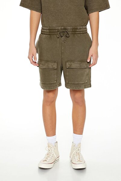 Forever 21 Yıkama Detaylı Bağcıklı Şort