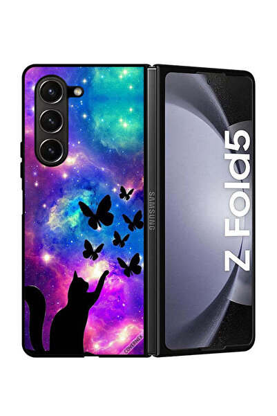 Covernex غطاء حماية لهاتف سامسونج جالاكسي زد فولد 5 - قطة وفراشات