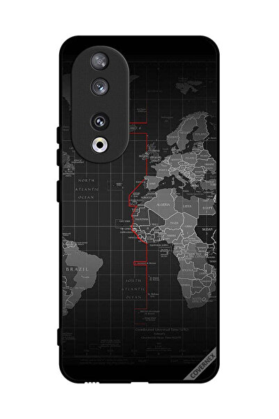 Covernex غطاء حماية لهاتف Honor 90 مع خريطة العالم