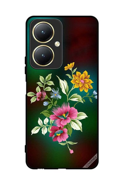 Covernex غطاء حماية لهاتف فيفو Y27 4G برسومات زهور عالية الدقة