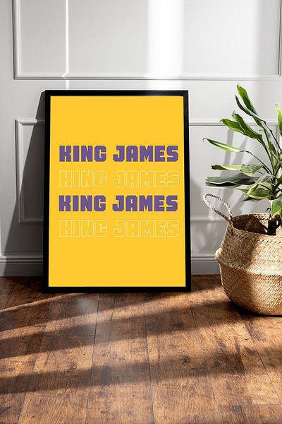 Saturn Lebron James Framed Painting - Basketball Nba Poster Painting