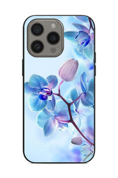 Covernex غطاء حماية لهاتف Apple iPhone 15 Pro - زهور الأوركيد