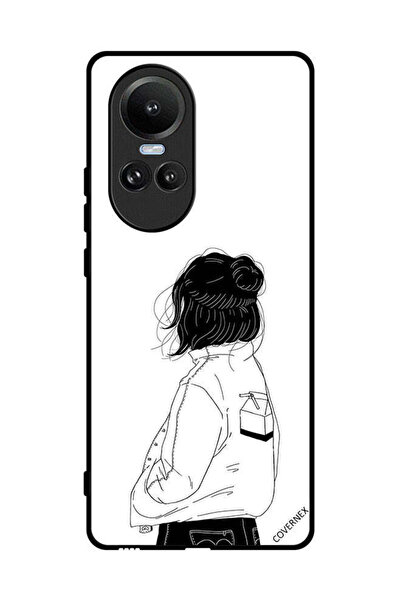 Covernex غطاء حماية لهاتف Oppo Reno10 Pro فتاة تفكر بعمق كبير