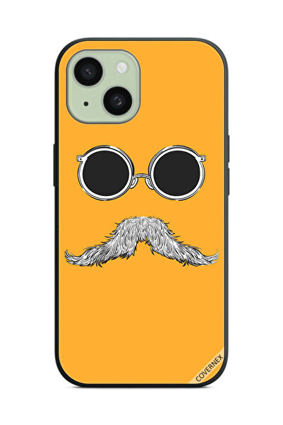 Covernex غطاء حماية لهاتف Apple iPhone 15 مع فن النظارات والشارب