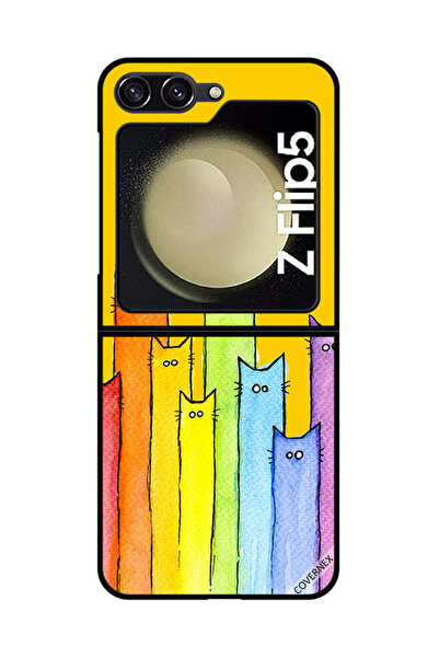 Covernex غطاء حماية لهاتف سامسونج جالاكسي زد فليب 5 - فن دمية القطة