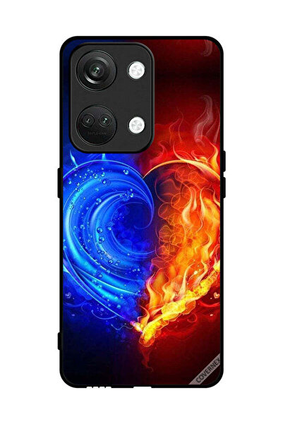 Covernex غطاء حماية لهاتف OnePlus Nord 3 5G بخلفية قلب النار والماء