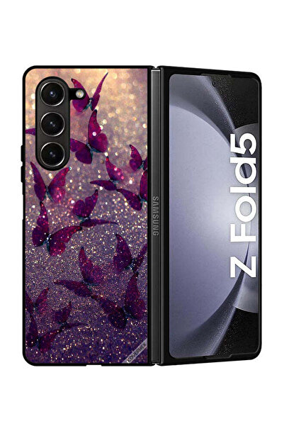 Covernex غطاء حماية لهاتف سامسونج جالاكسي زد فولد 5 بنقشة فراشات لامعة