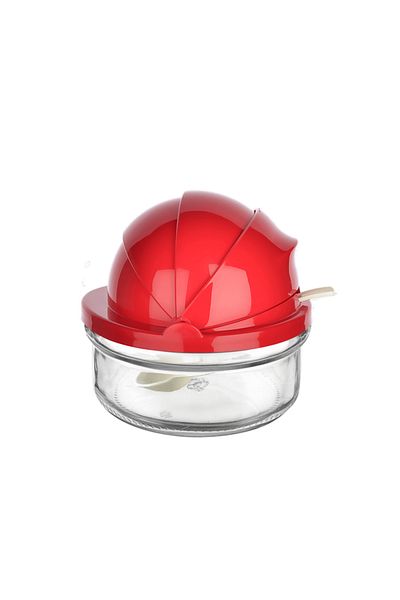 Mena Rise Şirinshop Kc-302 Shutter Glass Sugar Bowl with Spoon 420ml 1108107