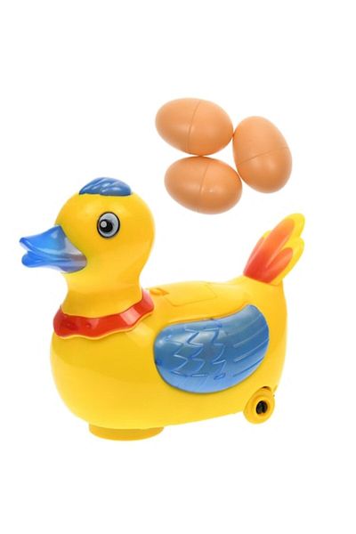 BRAVOSHOP Toy duck that walks and lays eggs, with sounds and lights