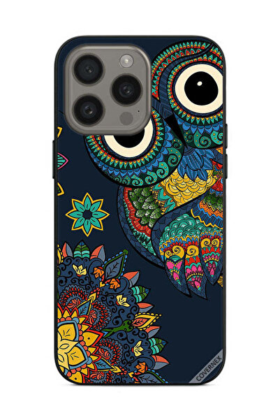 Covernex غطاء حماية لهاتف Apple iPhone 15 Pro Max بتصميم بومة زهرية