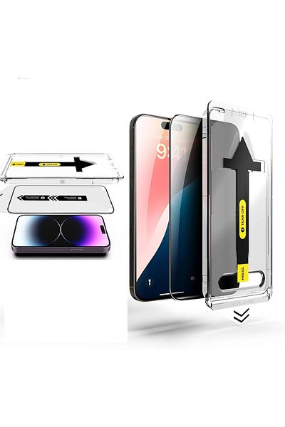Mena Rise Diyar-ıFırsatShop iPhone 16 Pro Max جهاز حماية الشاشة مع إعداد تلقائي لمنع الغبار