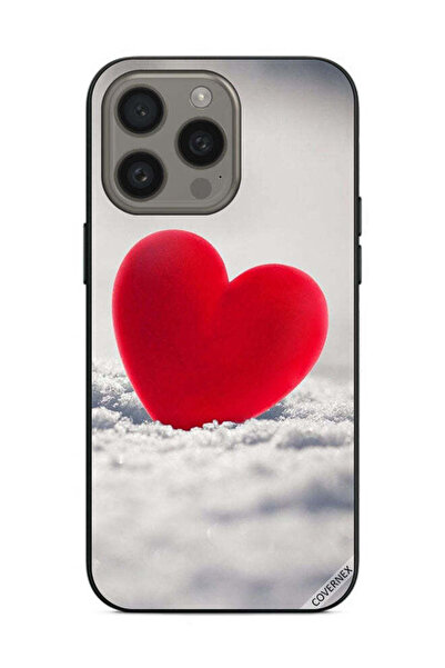 Covernex غطاء حماية لهاتف Apple iPhone 15 Pro بتصميم قلب أحمر جميل