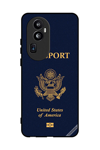Covernex غطاء حماية لهاتف Oppo Reno 10 Pro Plus بنمط جواز السفر الأمريكي