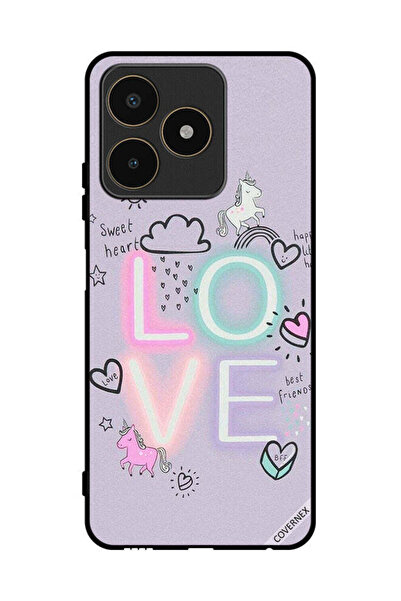 Covernex غطاء حماية لهاتف Realme C53 - سويت هارت لوف يونيكورن