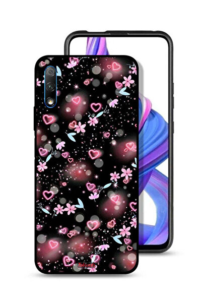 Tolwak غطاء حماية لهاتف Honor 9X (الصين) بنقشة قلوب وأزهار صغيرة