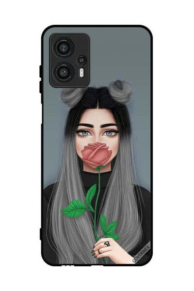 Covernex غطاء حماية لهاتف موتورولا موتو جي 13 مع صورة فتاة لطيفة
