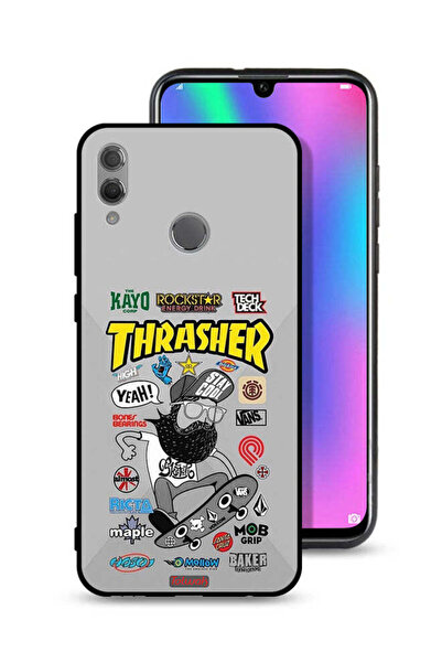 Tolwak غطاء حماية لهاتف Honor 10 Lite بتصميم ملصق Thrasher