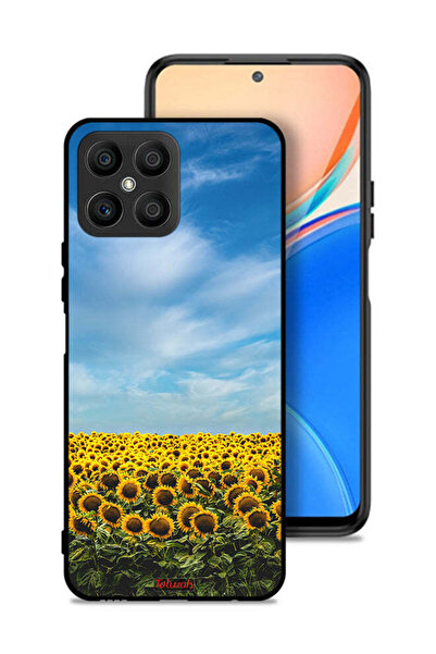 Tolwak غطاء حماية لهاتف Honor X8 4G بتصميم عباد الشمس تحت السماء