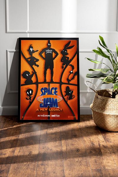 Saturn Pictură înrămată de LeBron James - Pictură poster de film Space Jam