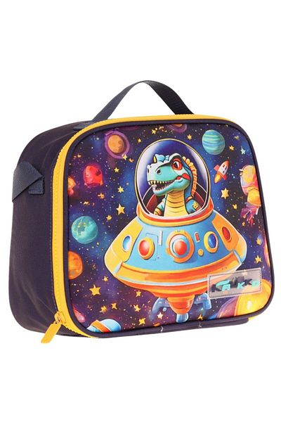 KAUKKO Geantă de prânz pentru școală/picnic pentru copii, băieți, izolată termic (dinozaur astronaut) L7273
