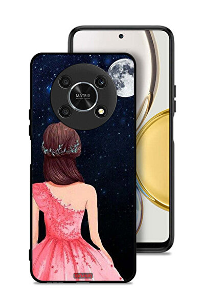 Tolwak غطاء حماية لهاتف Honor X9 5G برسومات فتاة وقمر