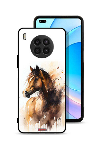 Tolwak غطاء حماية لهاتف Honor 50 Lite بتصميم فن تجريدي للخيول