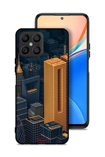 Tolwak Honor X8 4G Protective Case Cover Buildings Art