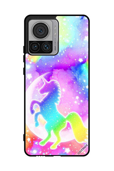 Covernex غطاء حماية لهاتف موتورولا موتو X30 برو - وحيد القرن بألوان قوس قزح