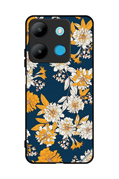 Covernex غطاء حماية لهاتف إنفينيكس سمارت 7 بخلفية زهور وأوراق