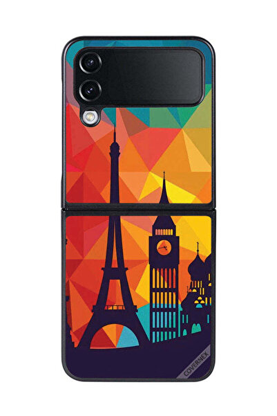 Covernex غطاء حماية لهاتف سامسونج جالاكسي زد فليب 4 بنمط باريس الملون