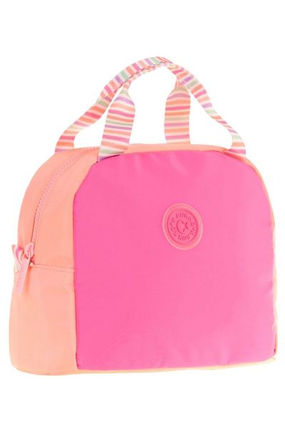 KAUKKO Pink Salmon Two-Color Lunch Box for Girls (Thermal Insulated) (K9064)