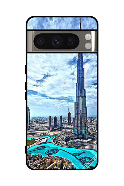 Covernex غطاء حماية لهاتف جوجل بيكسل 8 برو - برج خليفة - غيوم تلامس السحاب