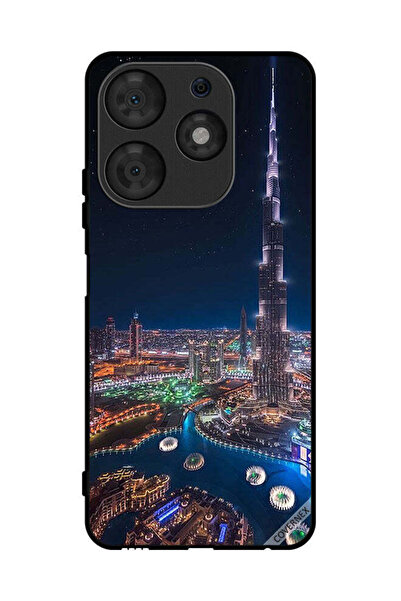 Covernex غطاء حماية لهاتف تكنو سبارك 10 برو - منظر ليلي لوسط المدينة