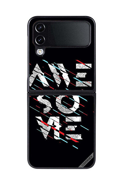 Covernex غطاء حماية لهاتف سامسونج جالاكسي زد فليب 4 بكلمة خطية رائعة