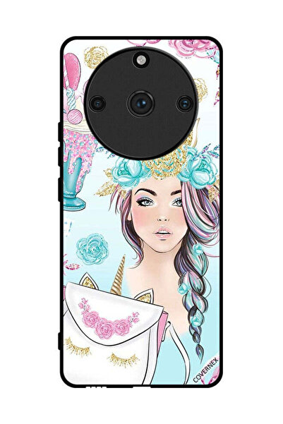 Covernex غطاء حماية لهاتف Realme 11 Pro رموش على الحقيبة وفتاة وحيد القرن