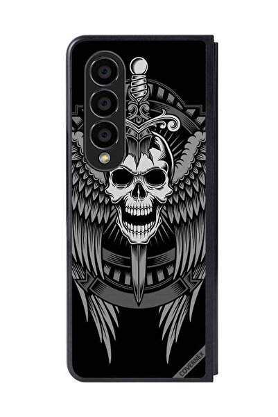 Covernex غطاء حماية لهاتف سامسونج جالاكسي زد فولد 4 - جمجمة وأجنحة نسر